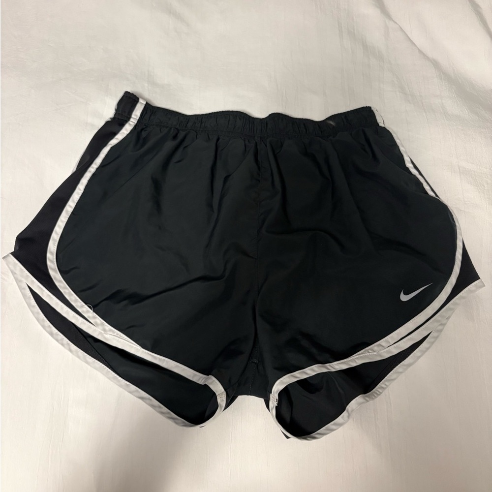 Nike Women's Black Athletic Shorts with White Trim